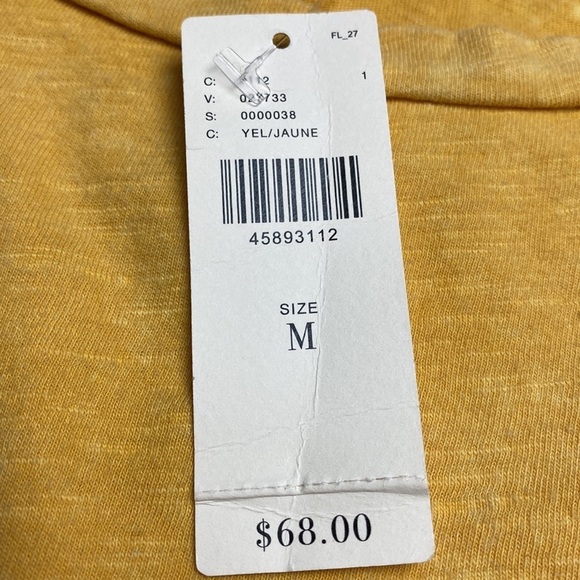 Anthropologie Eri & Ali Yellow Embroidered Flower Petal Flared Top Medium US$68 - Picture 12 of 12